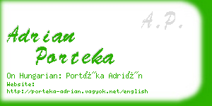 adrian porteka business card